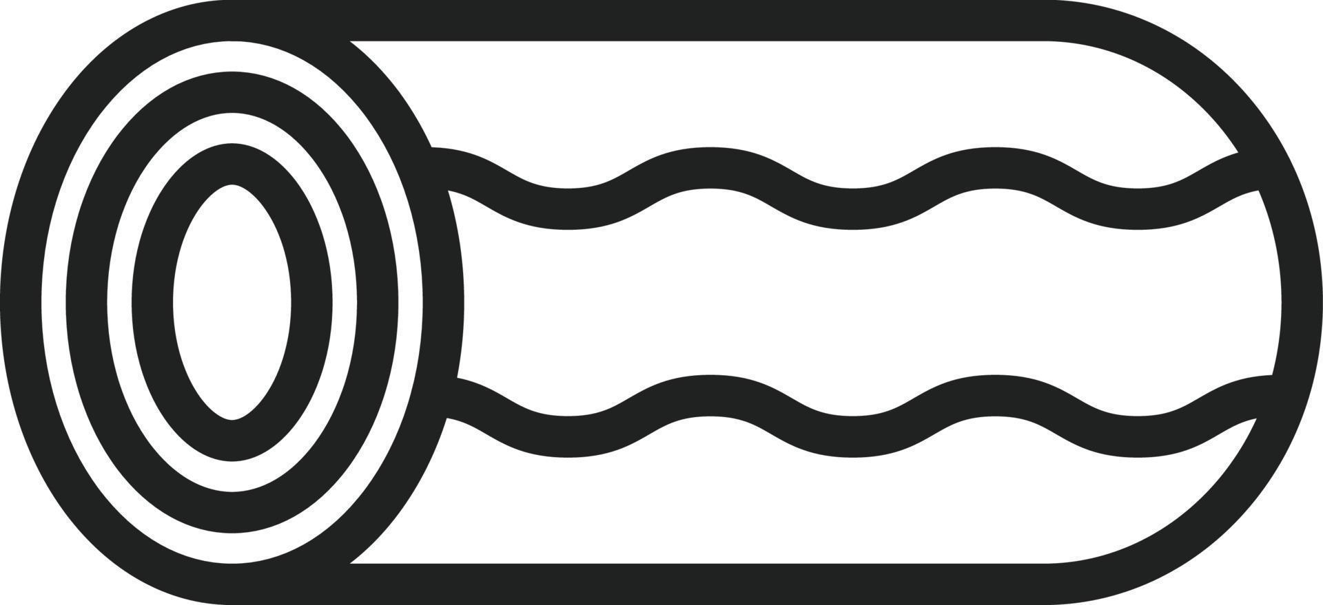 Cream swiss roll Line Icon vector