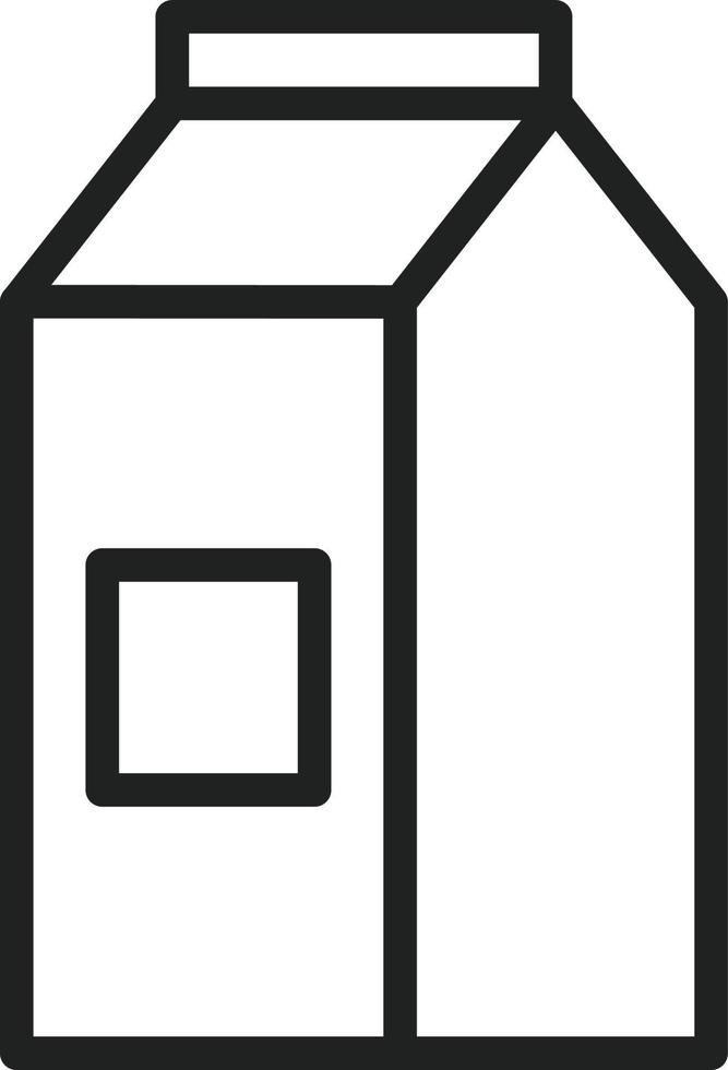 Milk box Line Icon vector