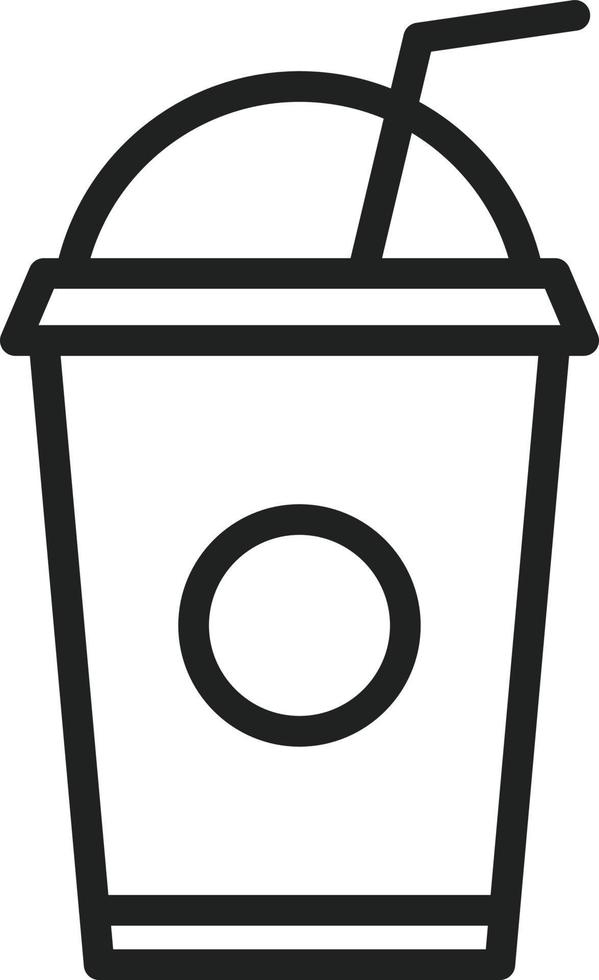 icono de línea de taza de jugo vector