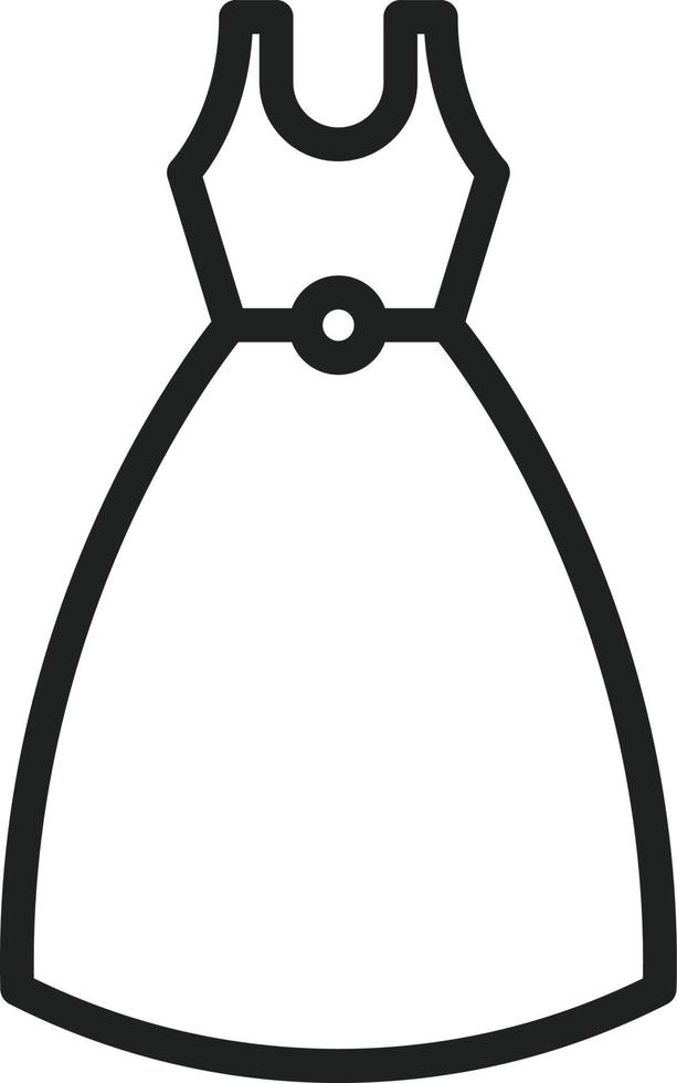Cocktail Dress Line Icon vector