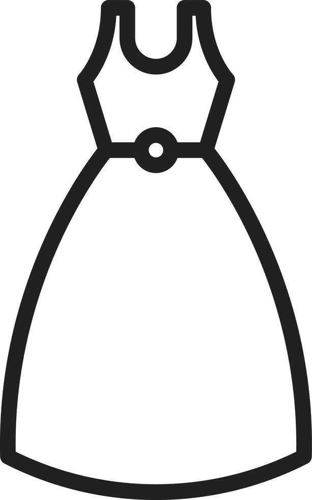 Cocktail Dress Line Icon vector