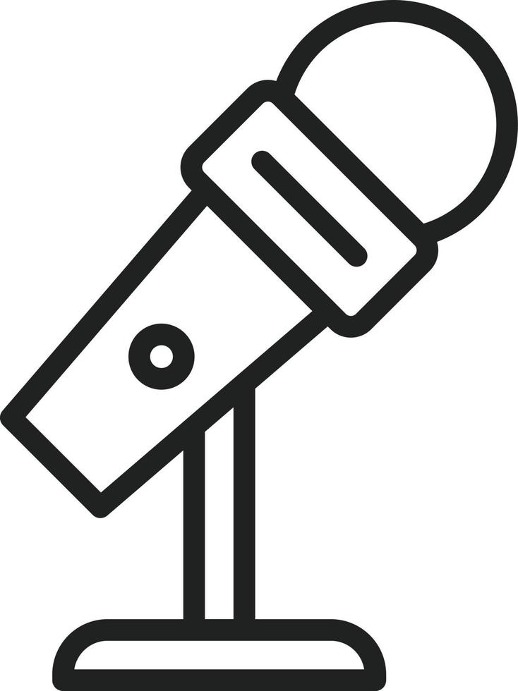 Mic Stand Line Icon vector