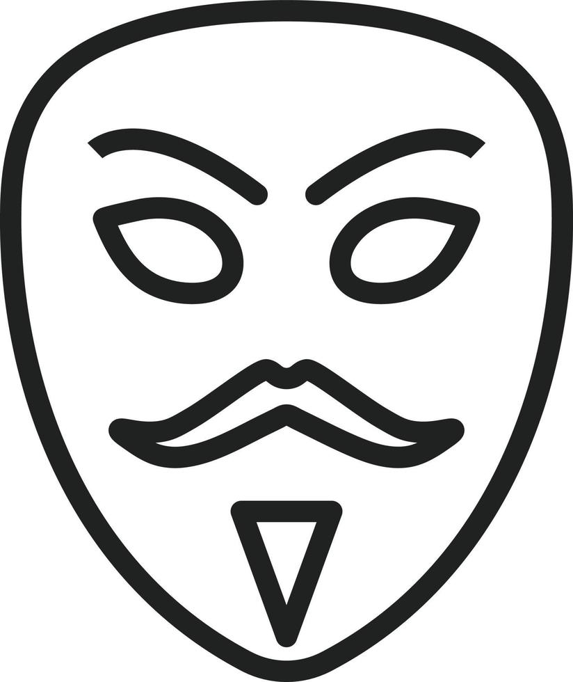 Hacker Mask Line Icon vector