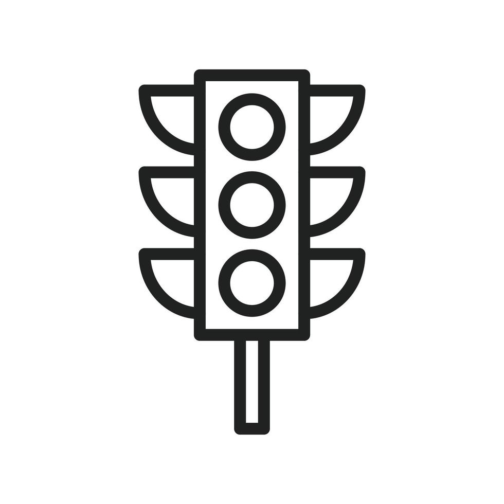 Traffic Lights Line Icon vector