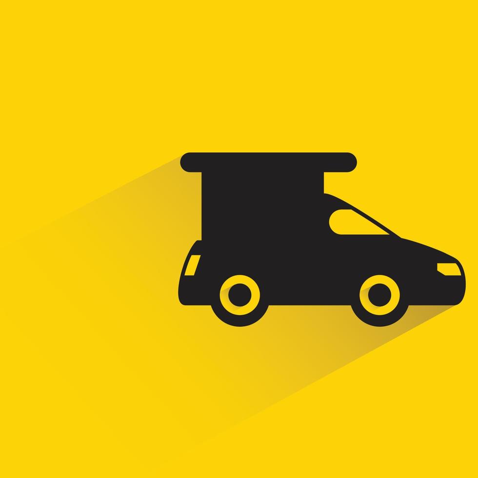 pickup truck on yellow background illustration vector