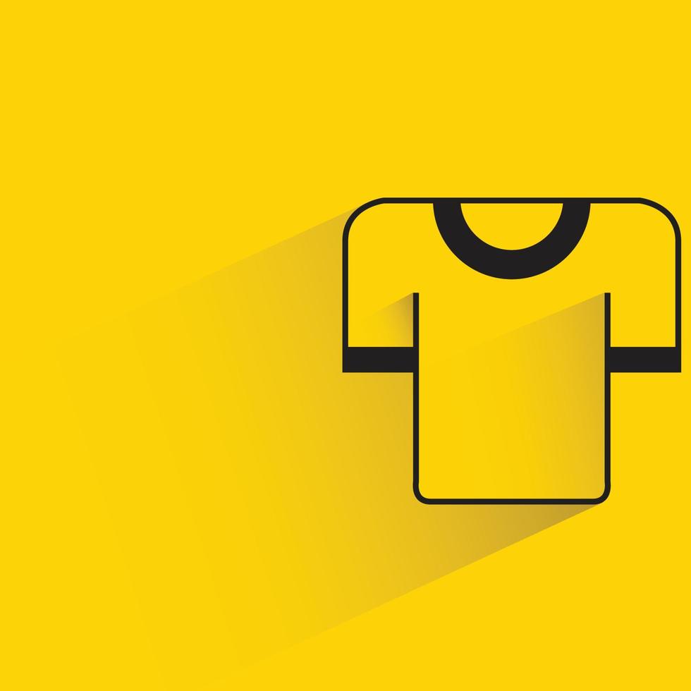 camiseta en la ilustración de fondo amarillo vector