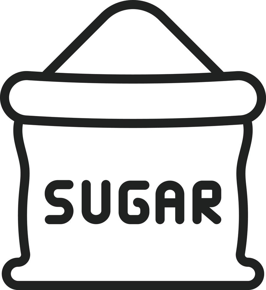 Sugar bag Line Icon vector