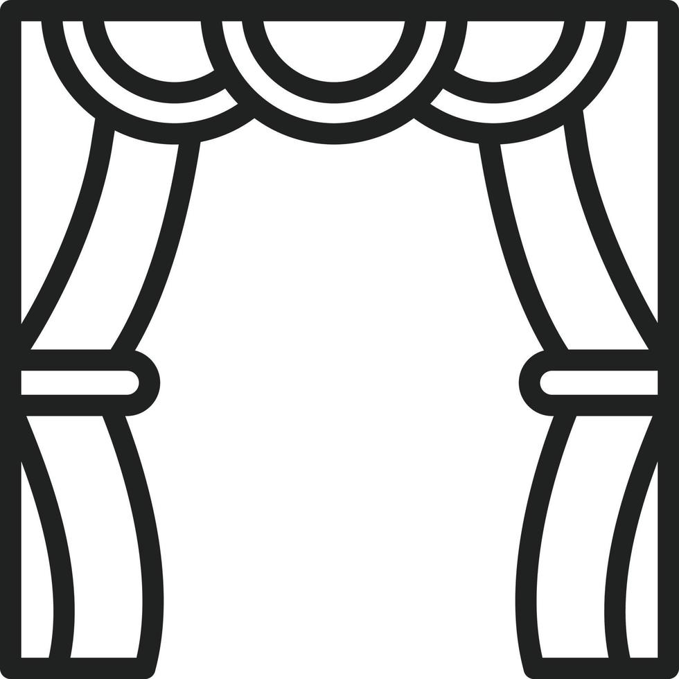 Stage Line Icon vector