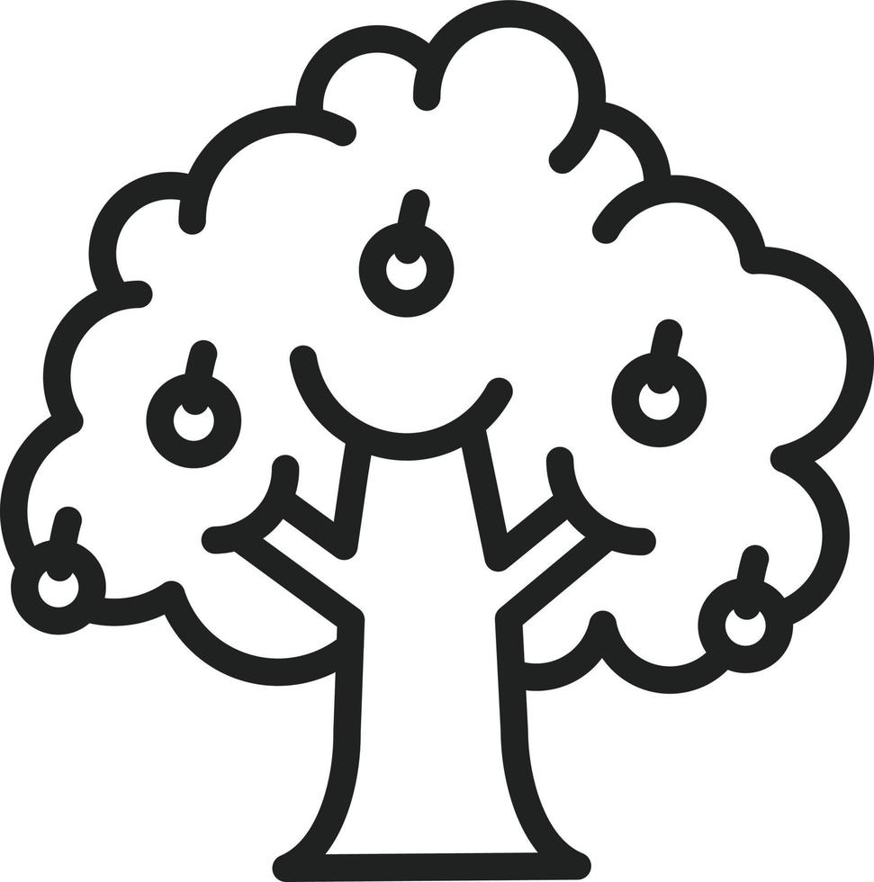 Fruit Tree Line Icon vector