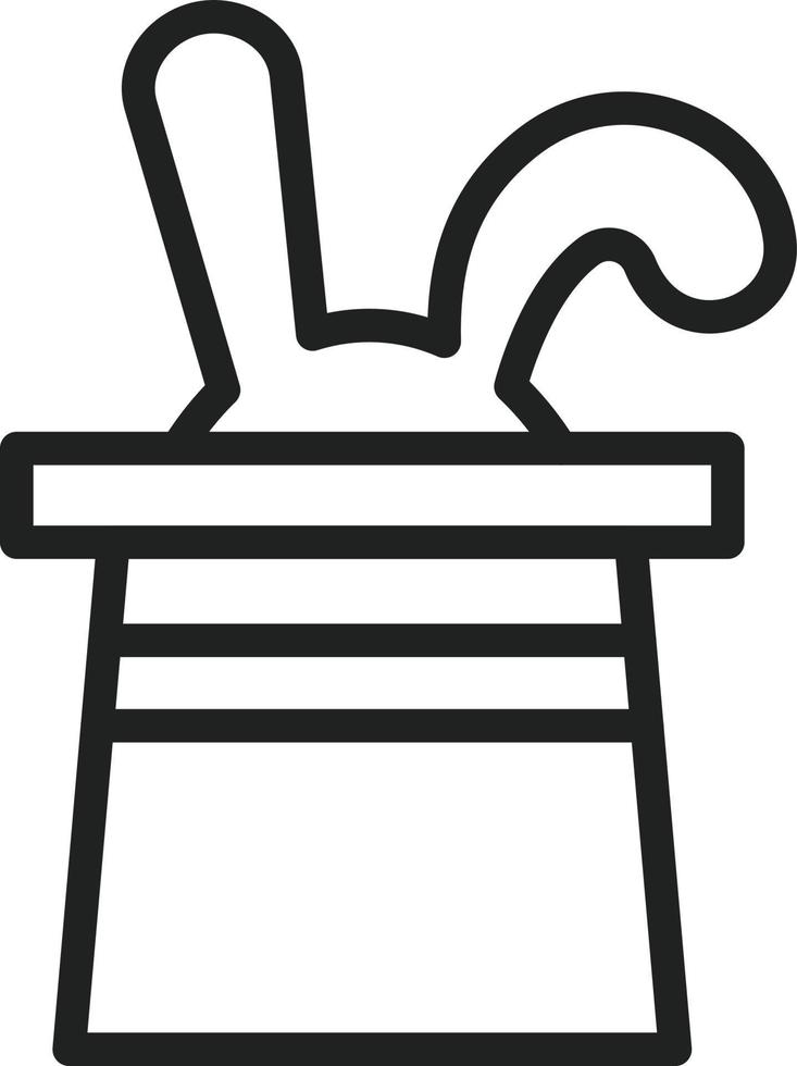 Rabbit in Hat Line Icon vector