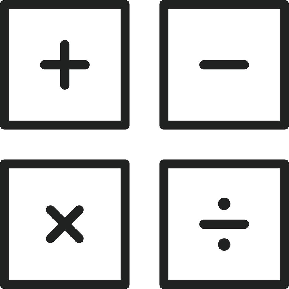 Math Symbols Line Icon vector