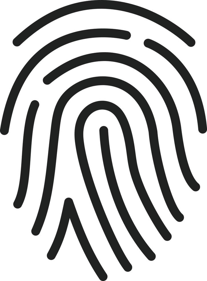 Fingerprint Line Icon vector