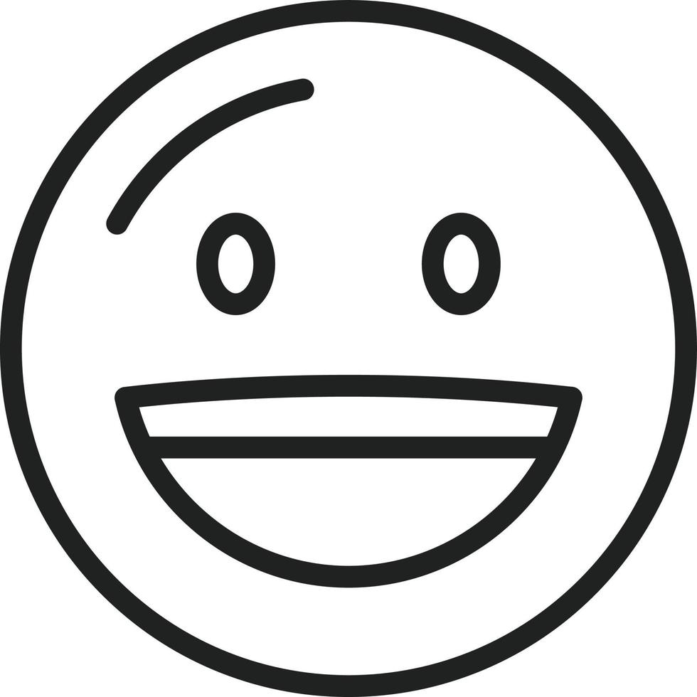 Grinning Face Line Icon vector