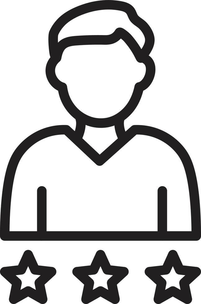 Employee Ratings Line Icon vector