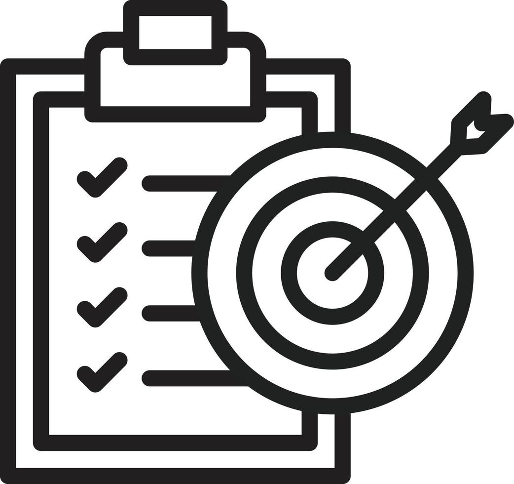 Goal Oriented Line Icon vector