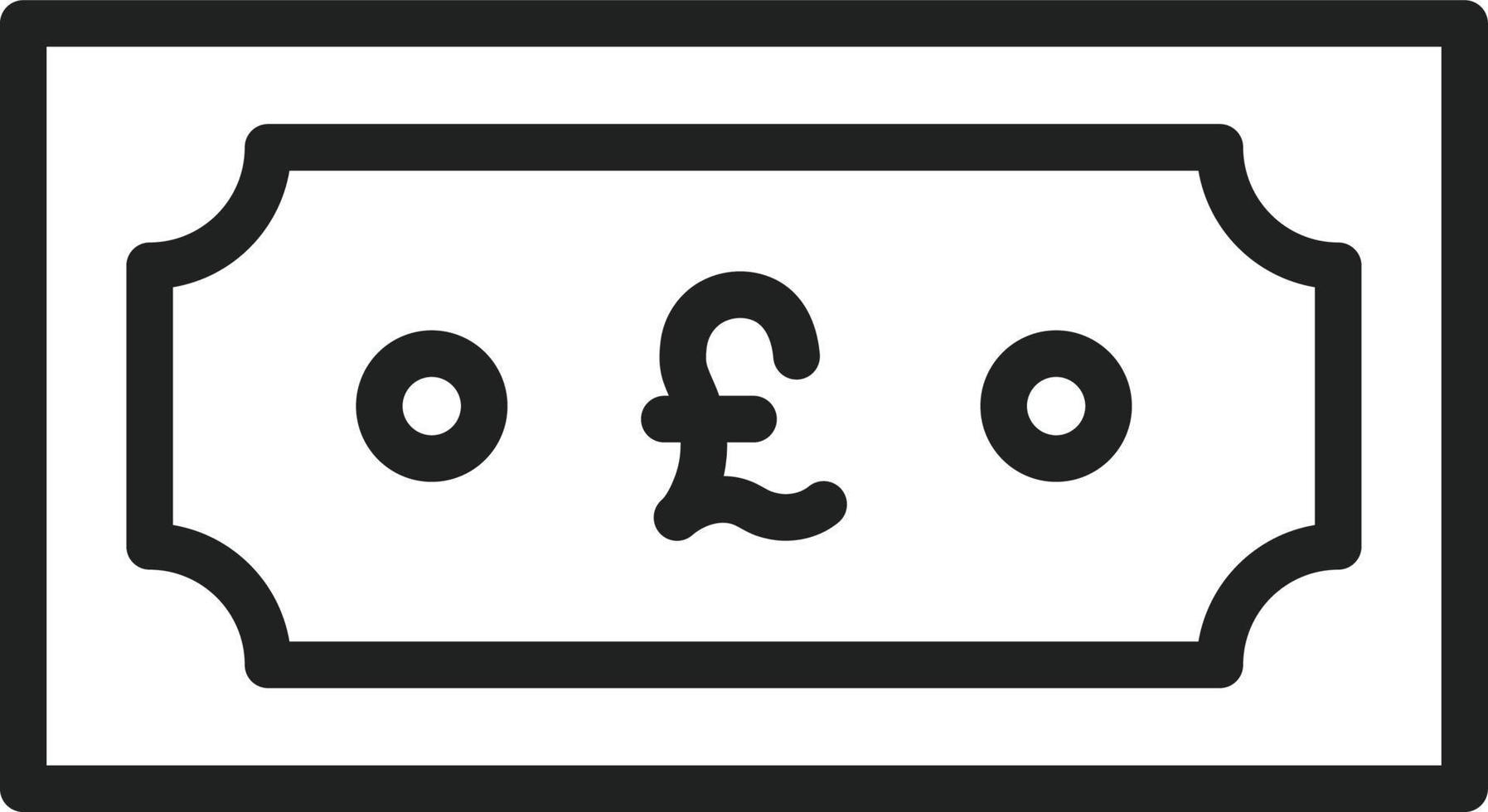 Pound Currency Line Icon vector