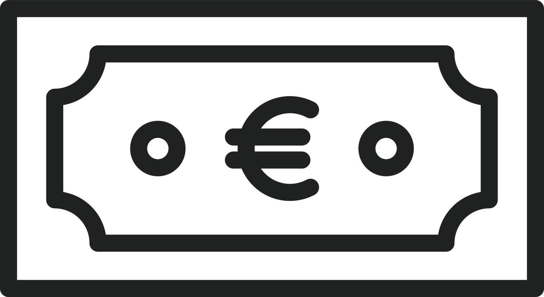 Euro Currency Line Icon vector