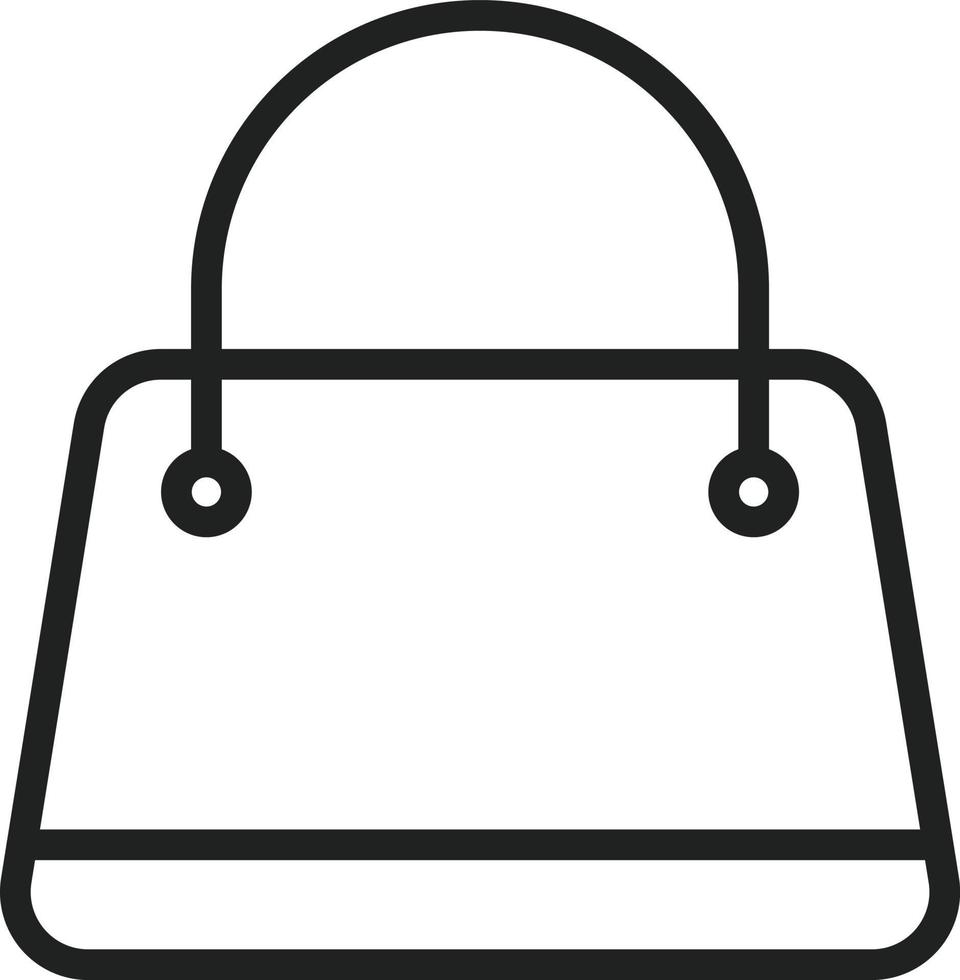 Shoulder Bag Line Icon vector