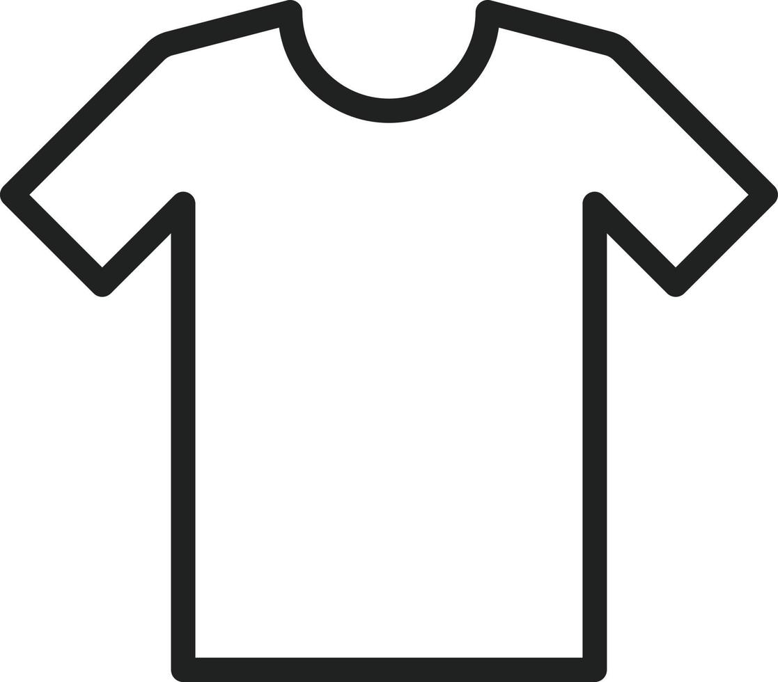 icono de línea de camiseta vector