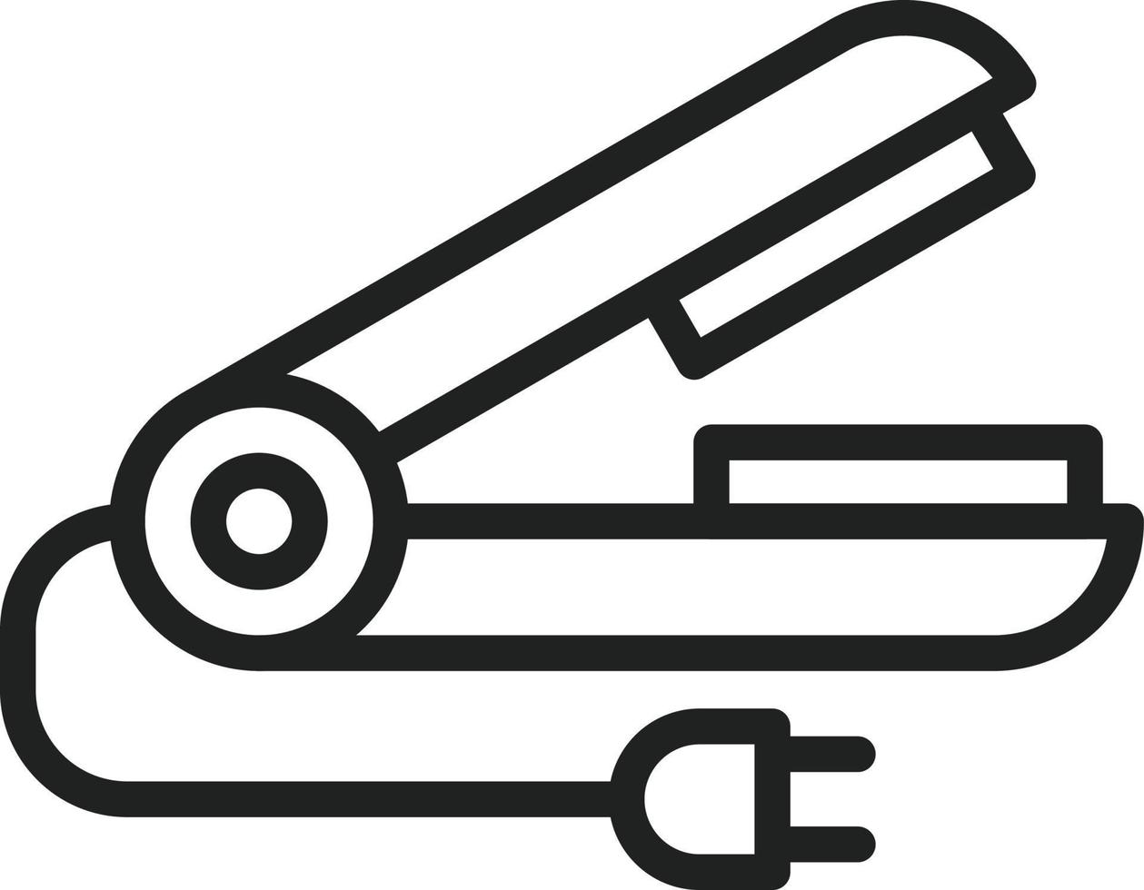 Straightener Line Icon vector