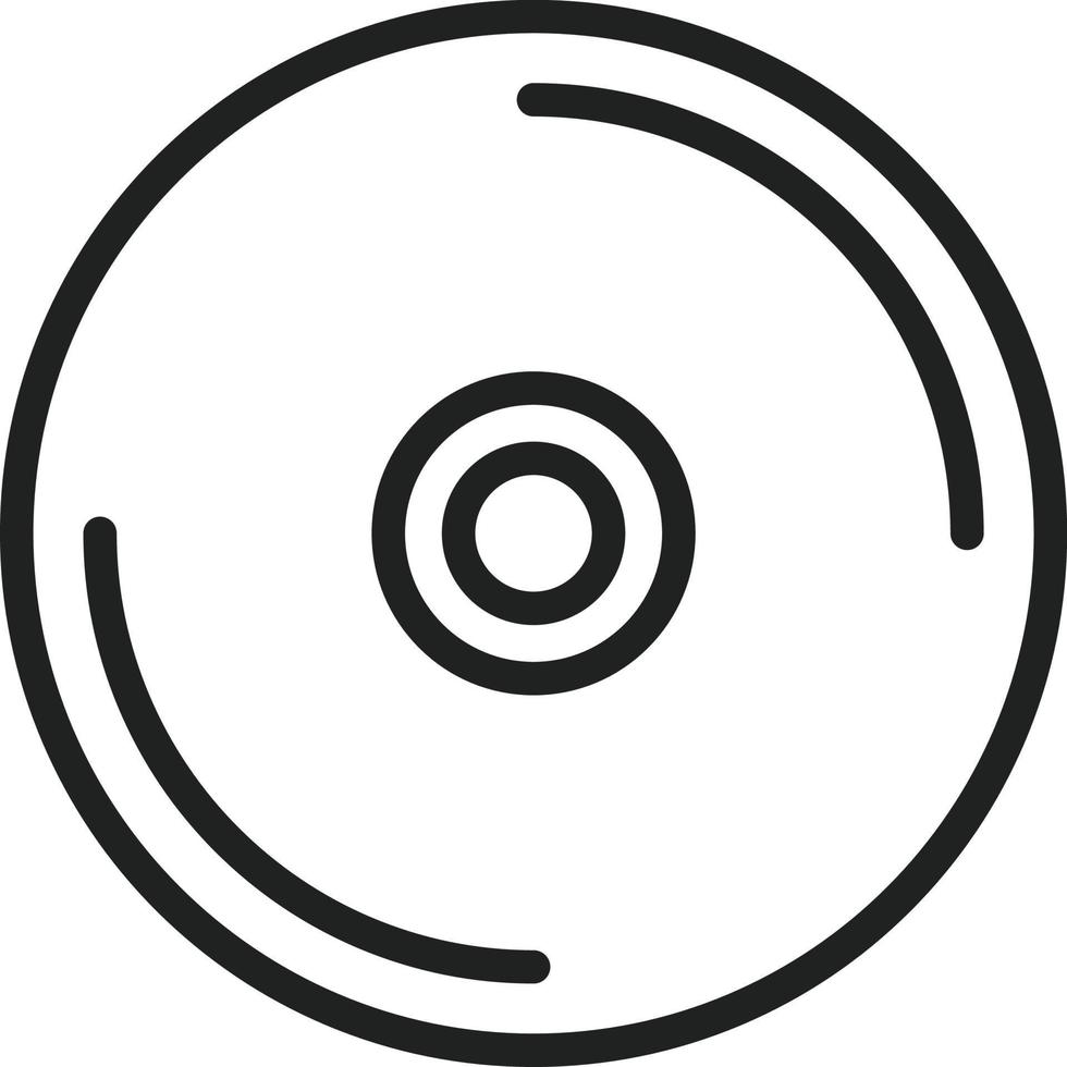 icono de línea de cd vector