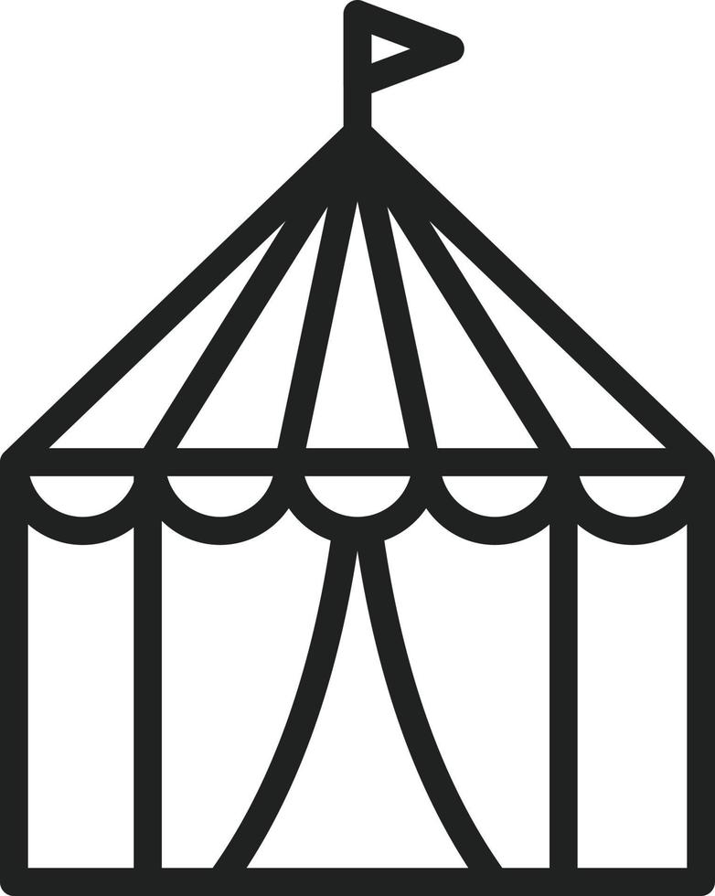Circus Tent Line Icon vector