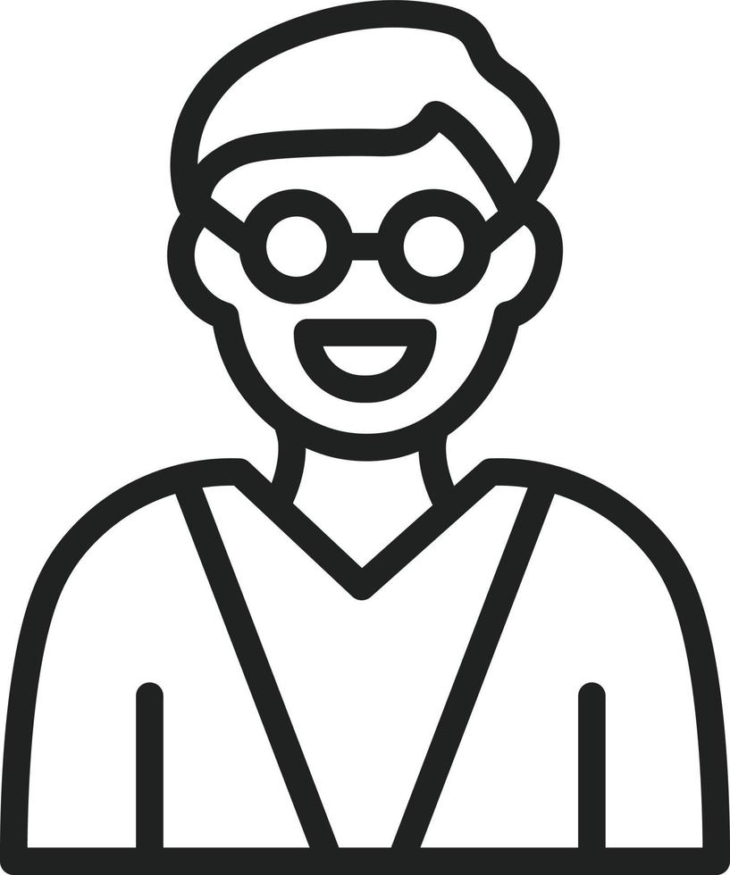 Male Professor Line Icon vector