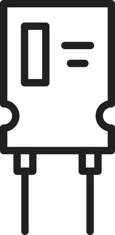 Capacitor Line Icon vector