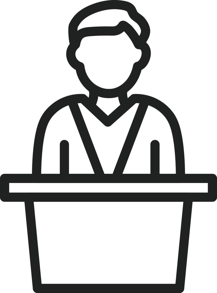Lecture Line Icon vector