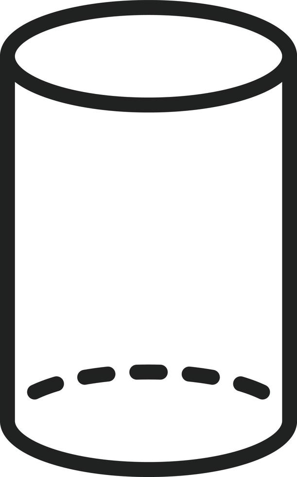 Cylinder Line Icon vector