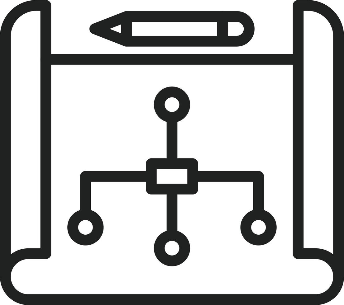 Planning Line Icon vector