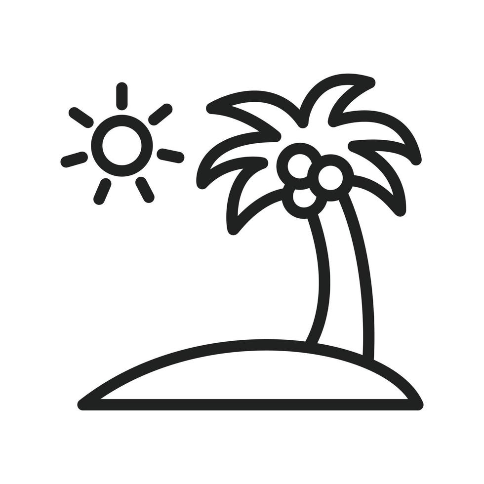 icono de línea de isla vector