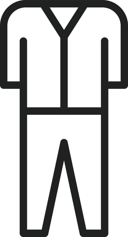 Pyjamas Suit Line Icon vector