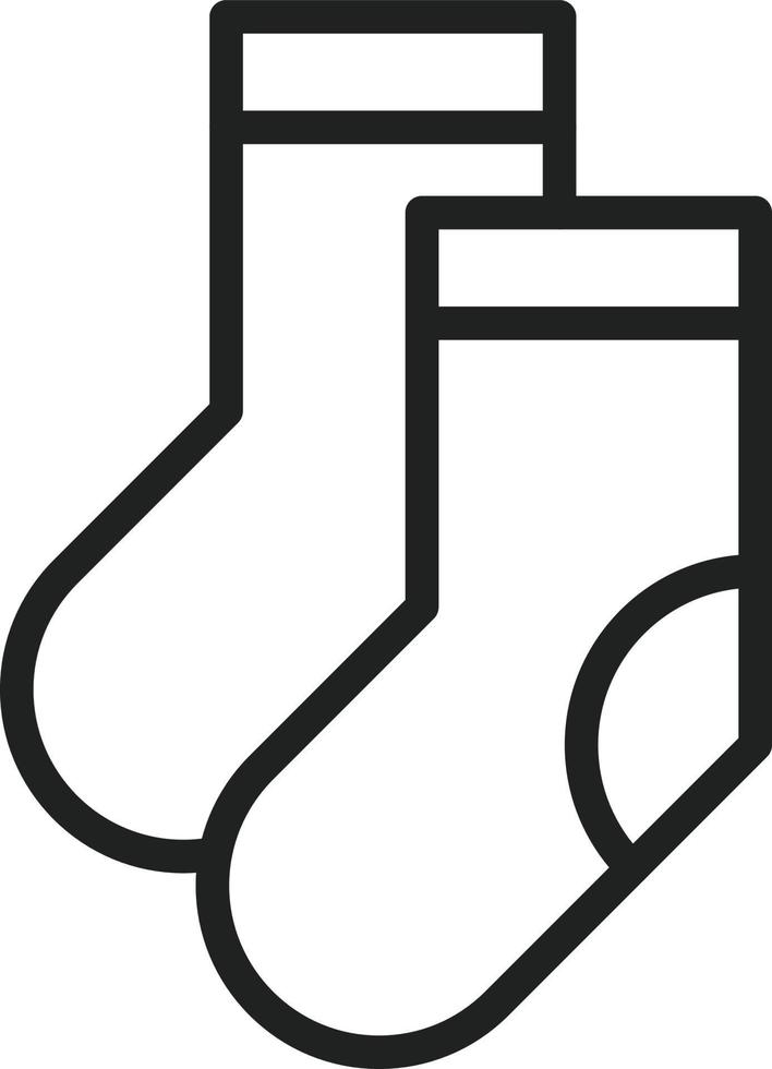 Socks Line Icon vector