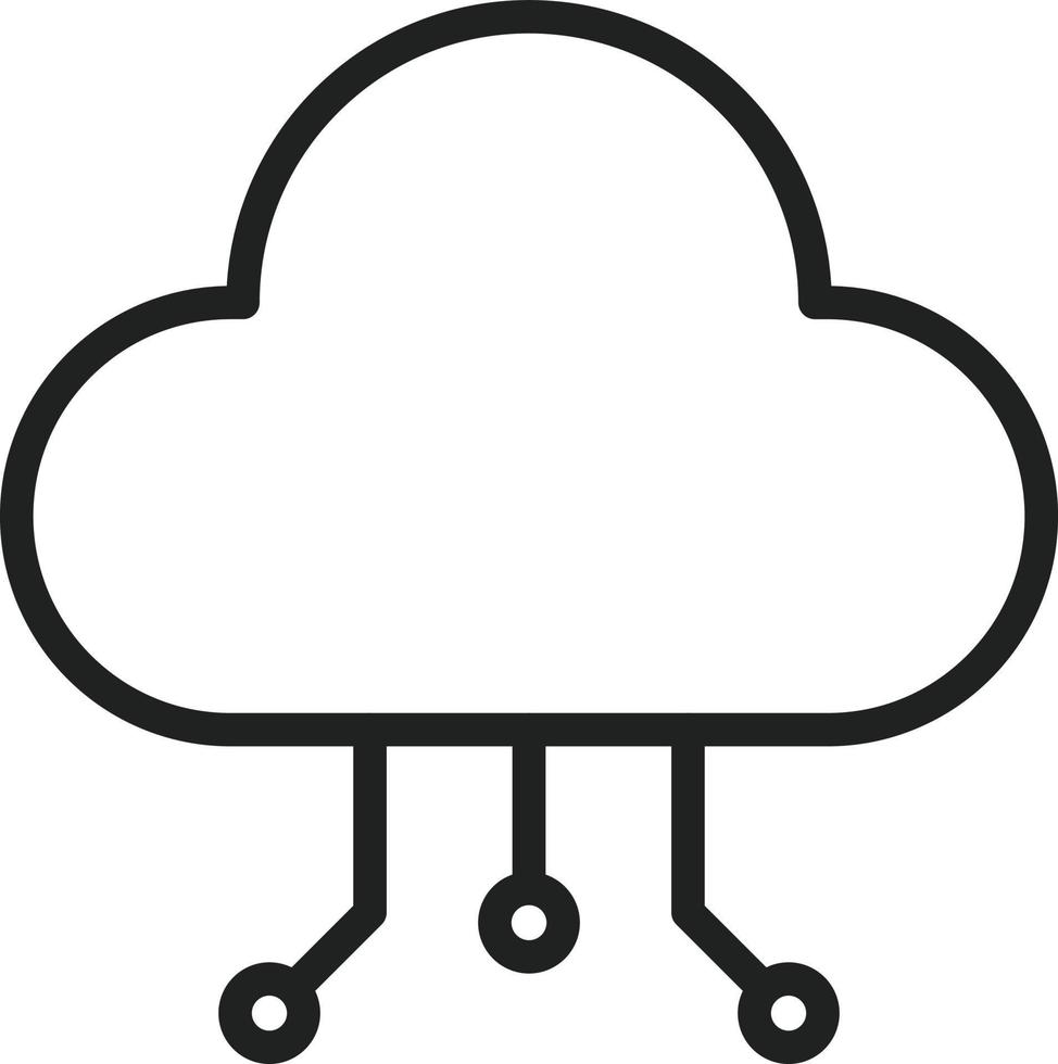 Cloud Data Distribution Line Icon vector