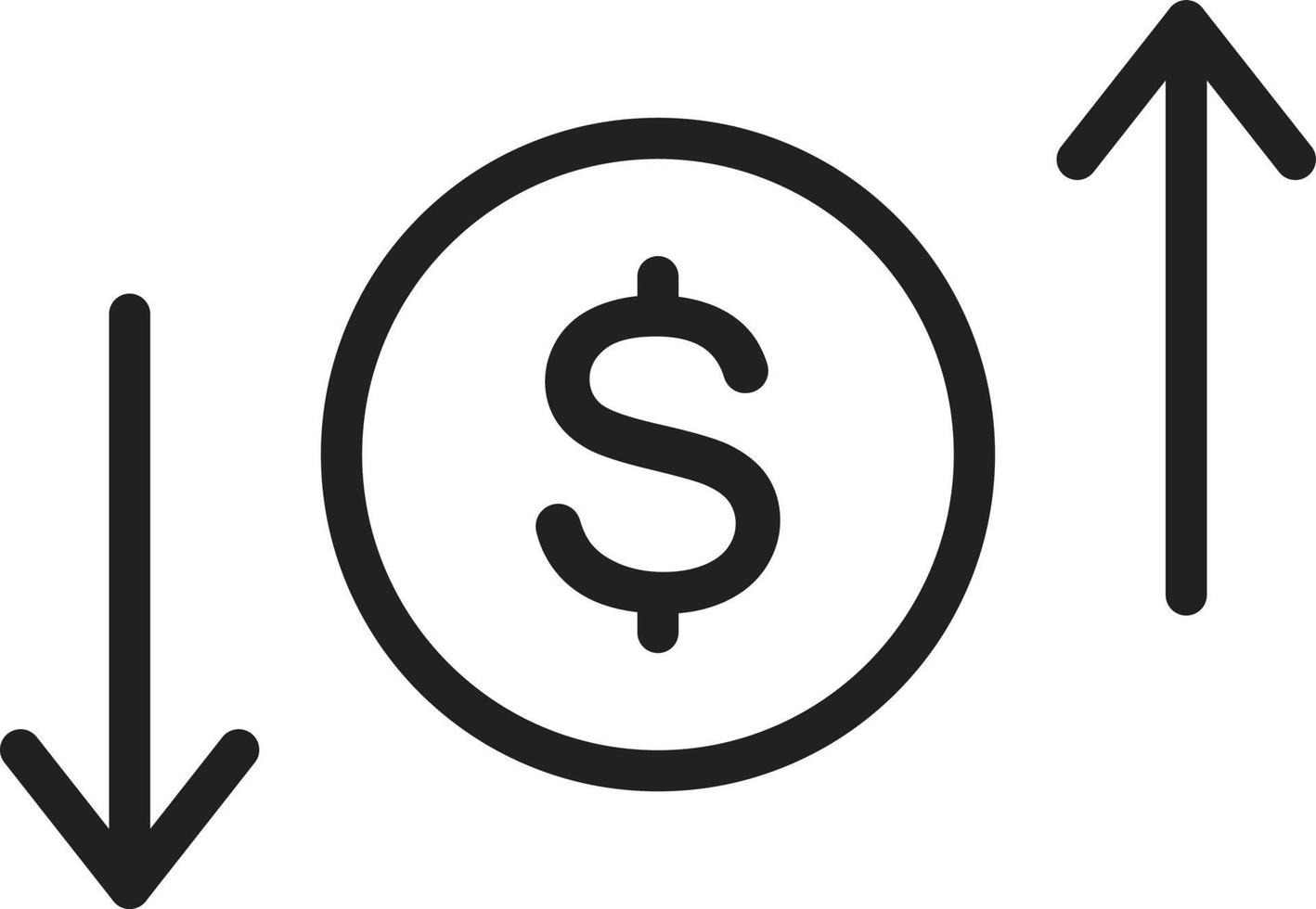 Profit Loss Line Icon vector