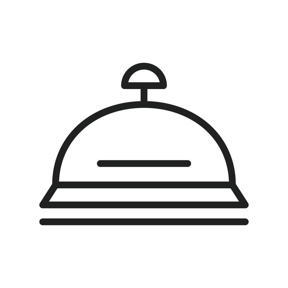 Desk Bell Line Icon vector