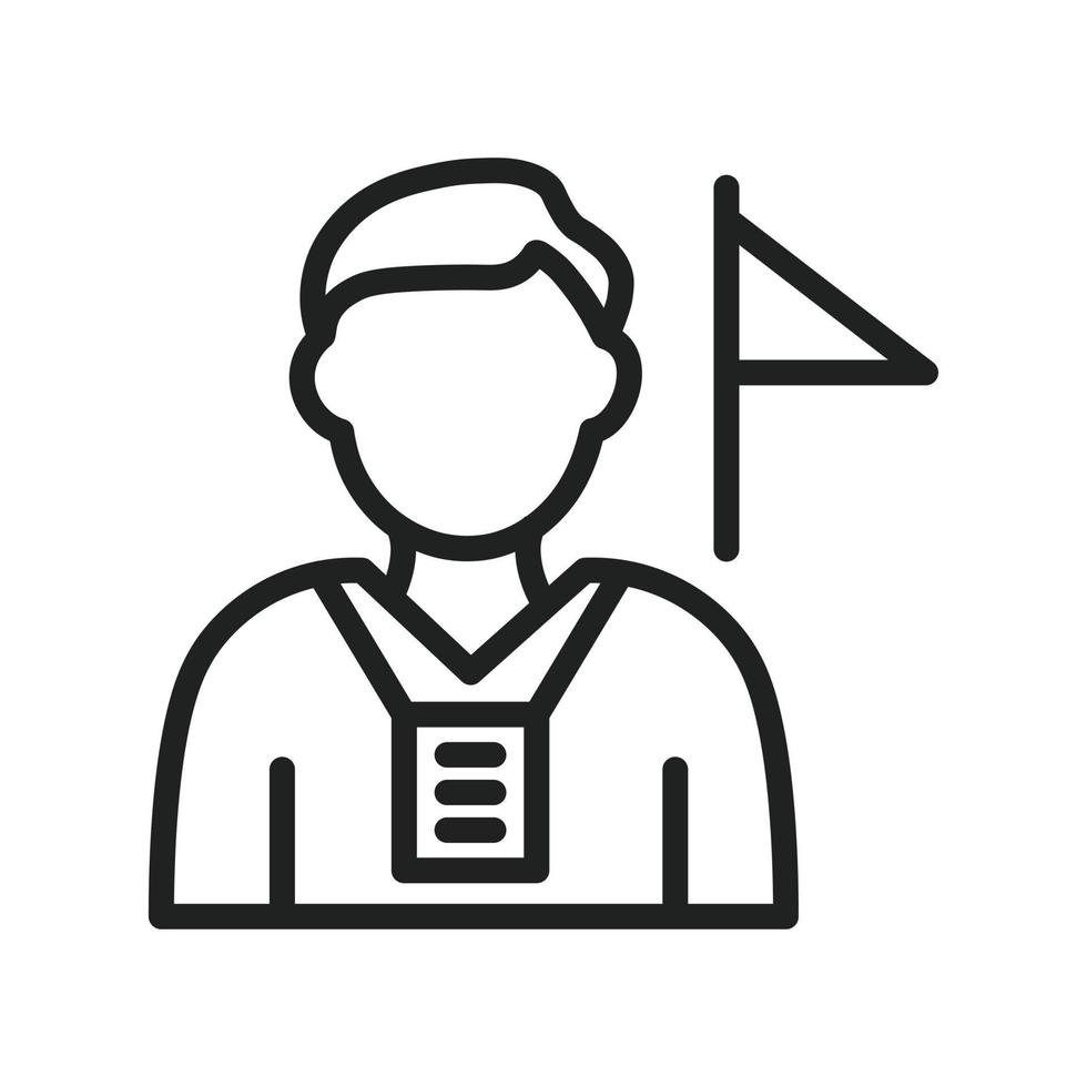 Tour Guide Line Icon vector