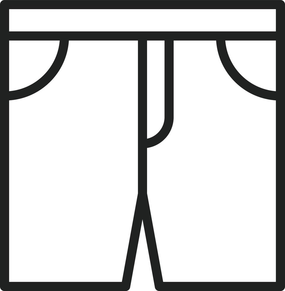 Shorts Line Icon vector