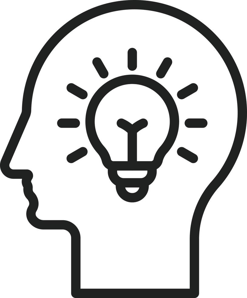 Brainstorming Line Icon vector