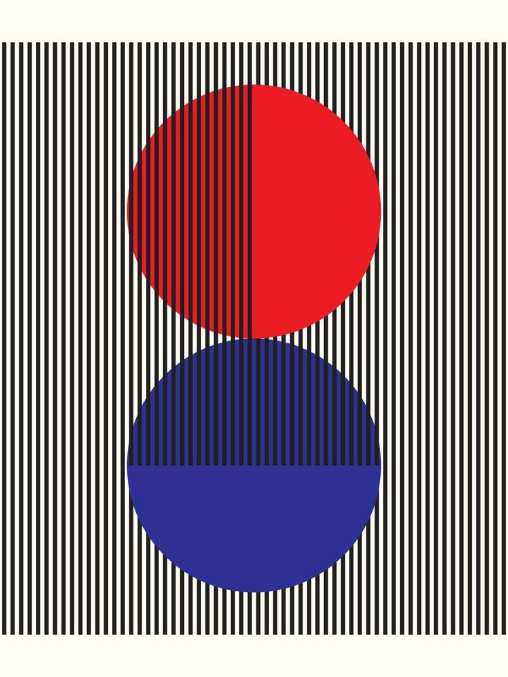 fondo de forma geométrica con estilo bauhaus. patrón simple de ilustración vectorial. gráfico abstracto para plantilla, fondo, telón de fondo, papel pintado, ropa, portada, afiche, pancarta, decoración, etc. vector