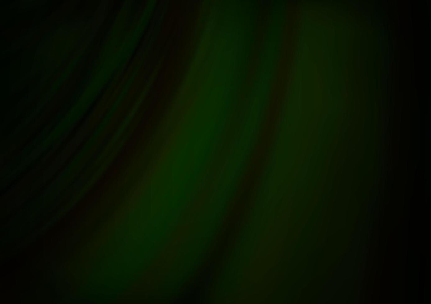 Dark Green vector background with curved circles.