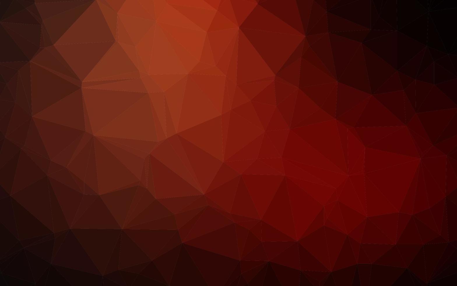 Dark Red vector polygonal background.