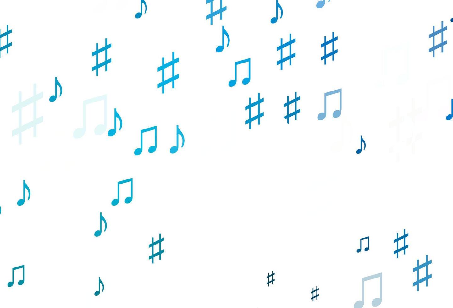 Light BLUE vector texture with musical notes.