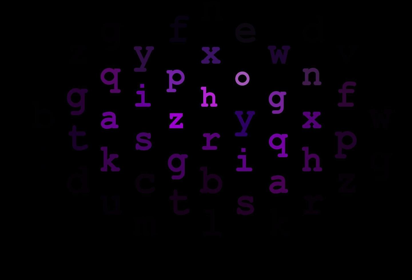 Dark purple vector cover with english symbols.