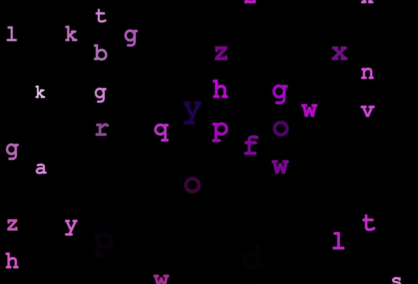 Dark purple vector pattern with ABC symbols.