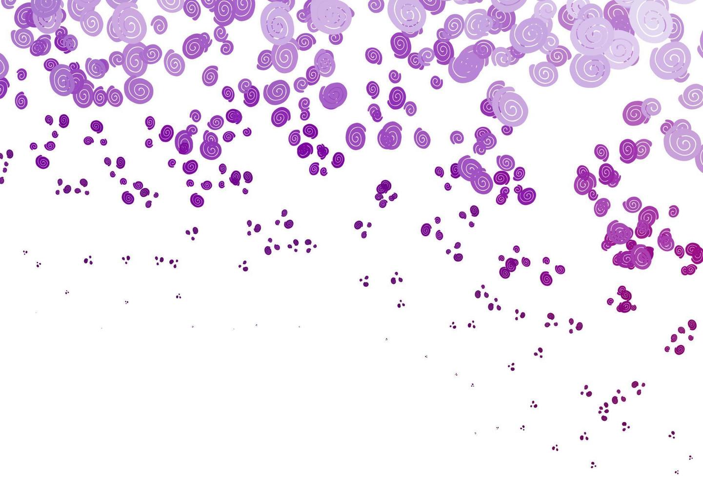 Light Purple vector background with curved circles.