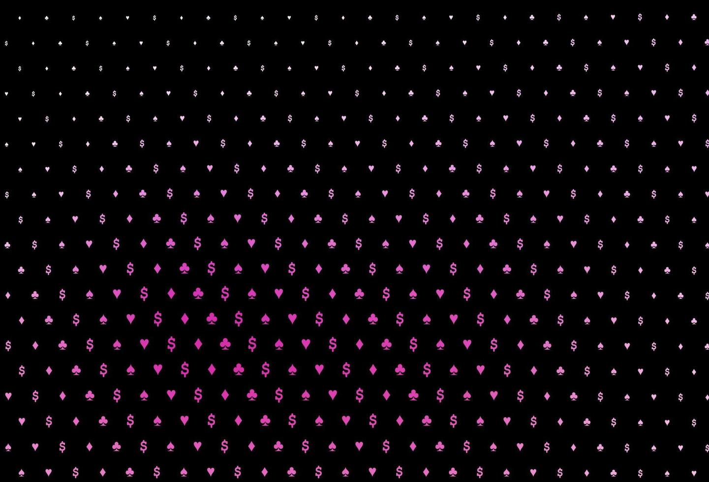Dark pink vector template with poker symbols.