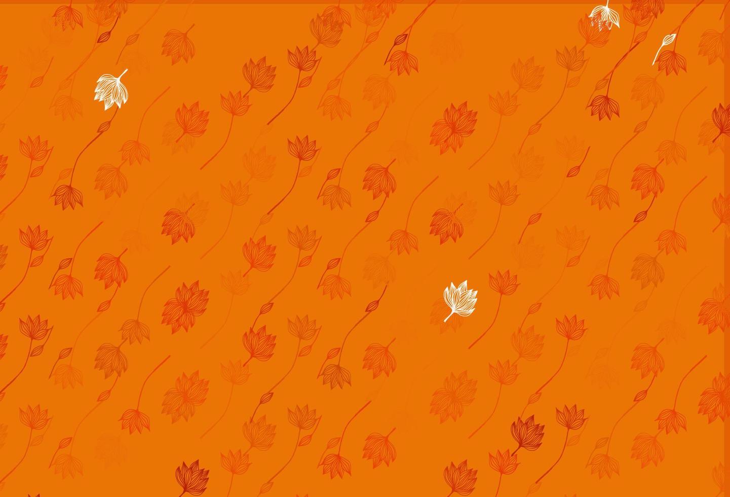 Light Orange vector sketch pattern.