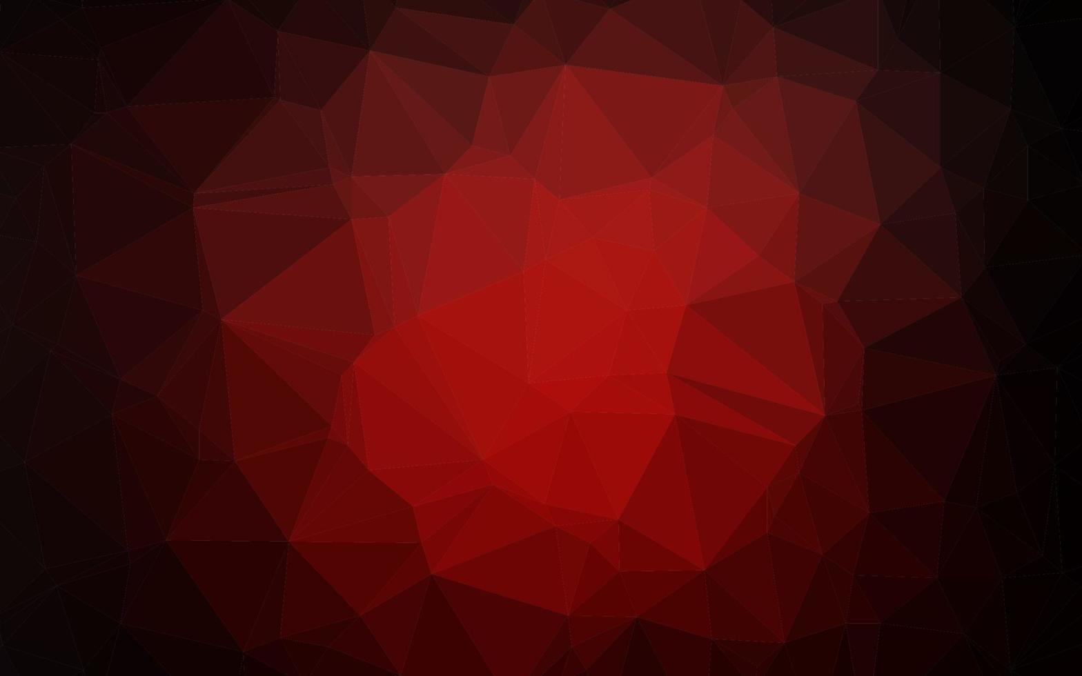 Fondo poligonal vector rojo oscuro.